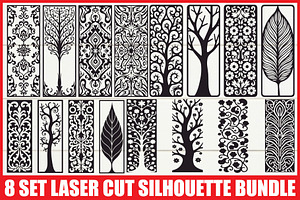 Floral Tree Silhouette Bundle, an Illustration by BIPLOB EXPERT