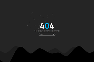 Material Design 404 Page HTML