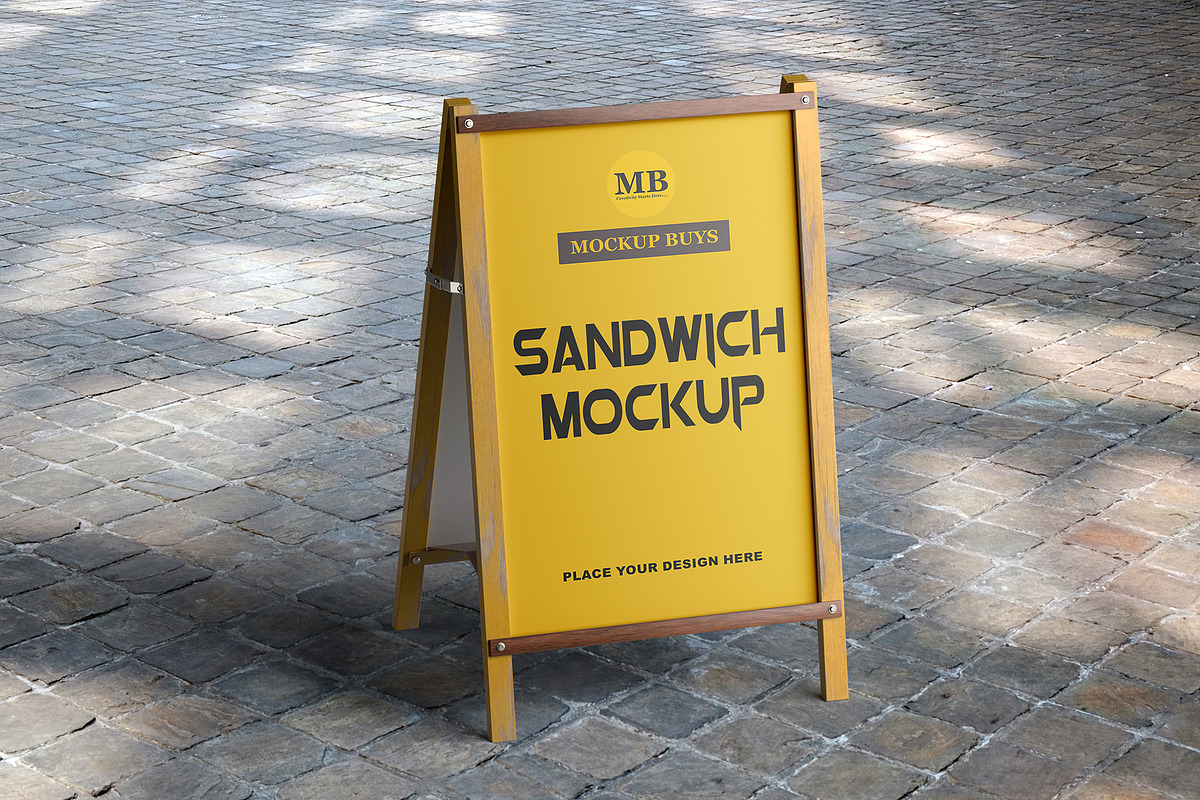 Sandwich Board Mockup, a Product Mockup by mockupbuys (Photo 4 of 4)