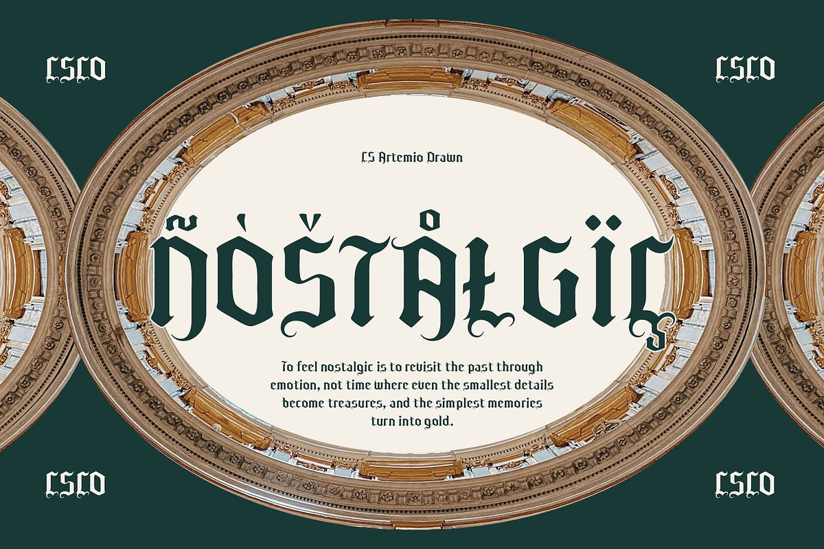 CS Artemio Drawn, a Blackletter Font by Craft Supply Co. (Photo 6 of 8)