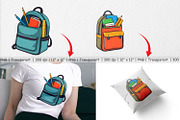 Backpack Clipart, a Graphic by Artnoy (Thumbnail 3 of 5)