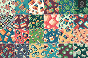100 Flat art seamless patterns set, a Pattern Graphic by Yury Velikanov (Thumbnail 3 of 5)