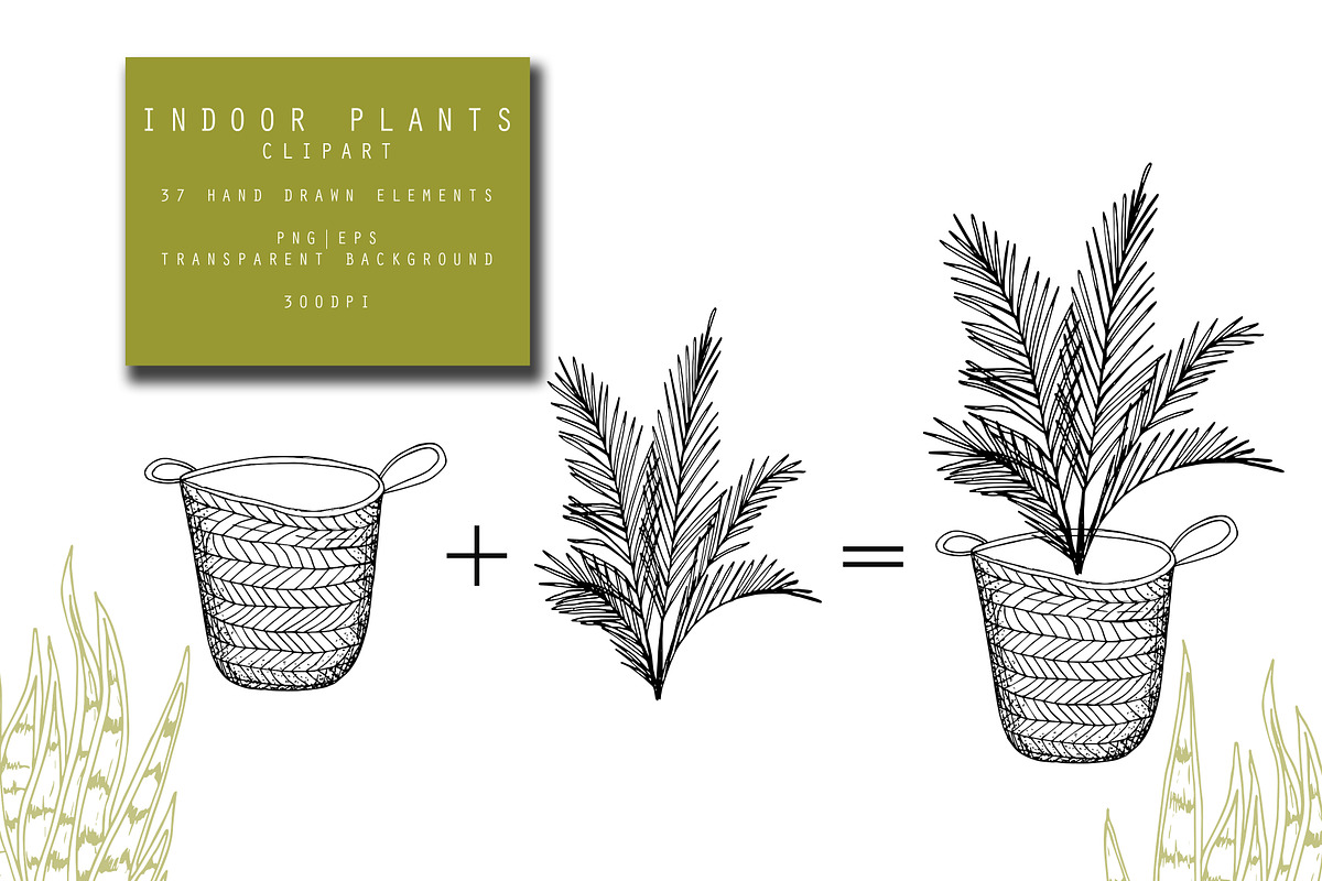 Home Plants Clipart Collection, a Graphic by Hand drawn Boutique (Photo 6 of 10)