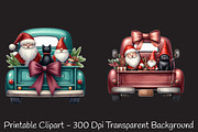 Christmas Gnome And Truck Clipart, an Illustration by RobertsArt (Thumbnail 5 of 7)