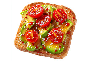 From above, a sandwich is pictured, a Food & Drink Photo by ZinetroN
