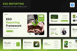 ESG Reporting Keynote Presentation, a Presentation Template by Annora Studio