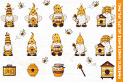 Bees and Honey Gnomes Clip Art, an Illustration by Mary-Mihh (Thumbnail 2 of 6)