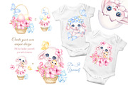 Cute Easter Bunny clipart, an Animal Illustration by MarinadeArt (Thumbnail 3 of 8)