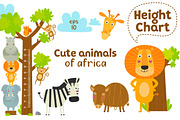 Cute animals of Africa. Vector set, an Animal Illustration by Sumacj (Thumbnail 1 of 8)