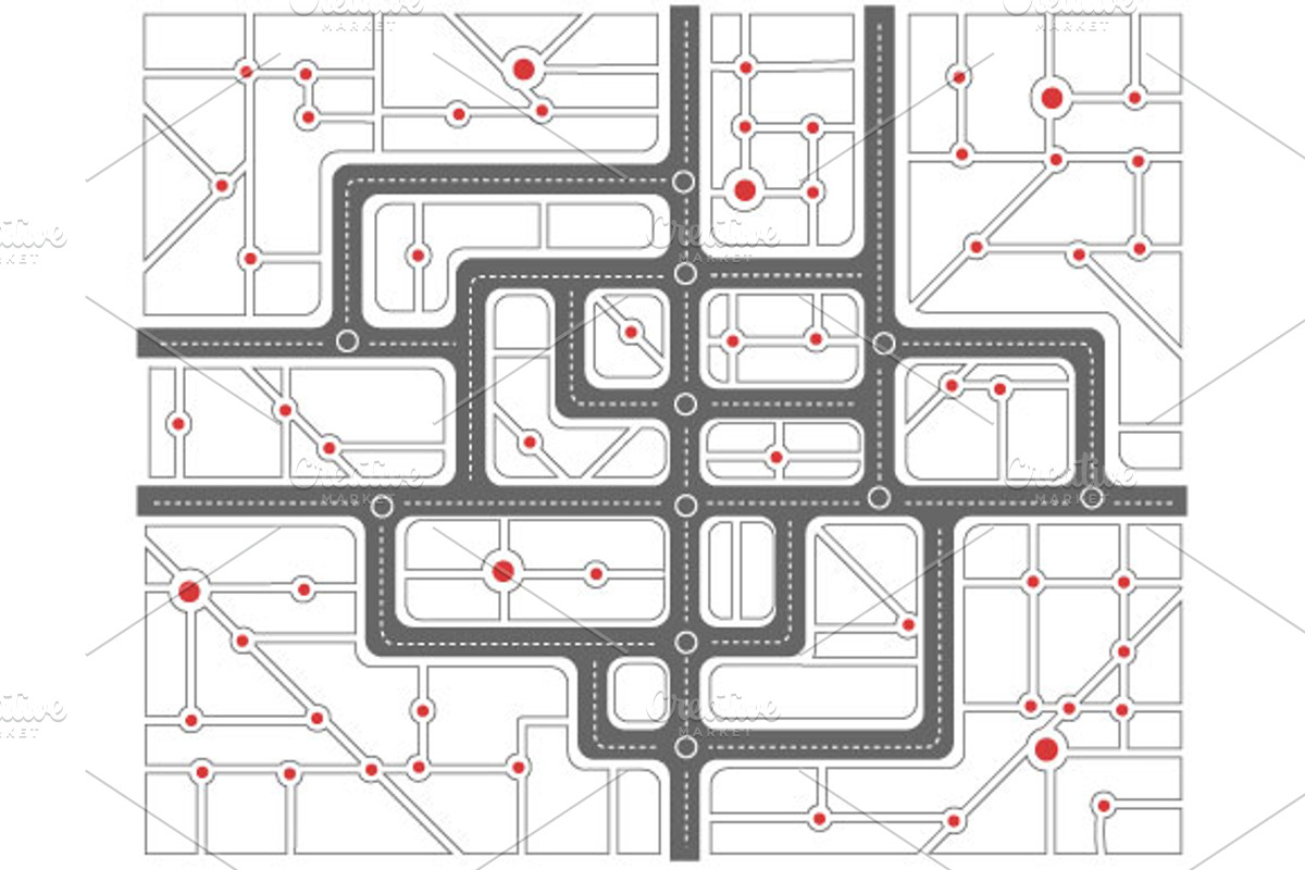 Vector map of city preview 3