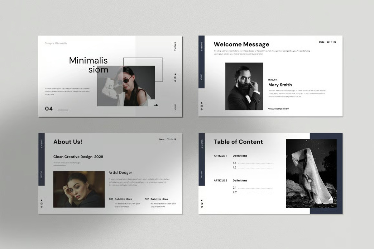 Minimal Keynote Presentation Template preview 5
