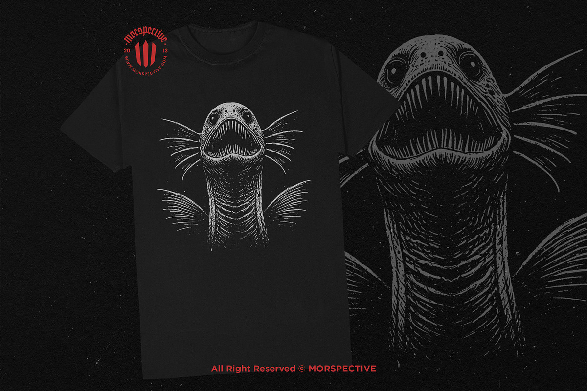 10 Bundle Dark Art Eel Aquatic Fish, an Illustration by Morspective (Photo 2 of 7)