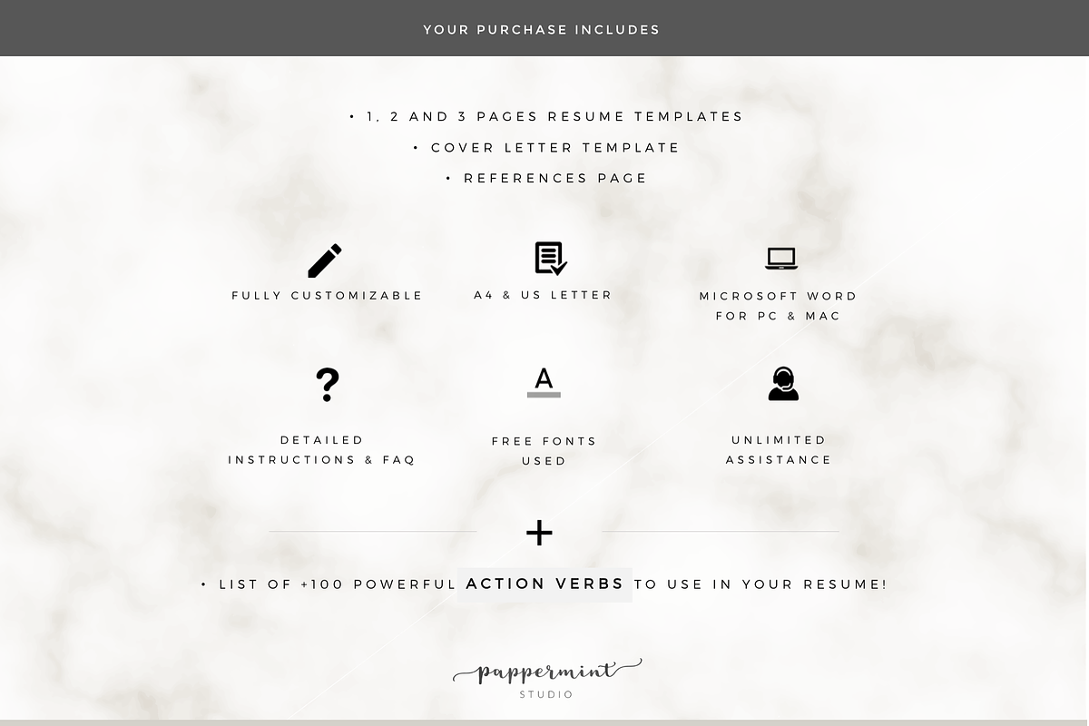 Professional Resume Template Nurse, a Resume Template by PAPPERMINT RESUME STUDIO (Photo 5 of 7)