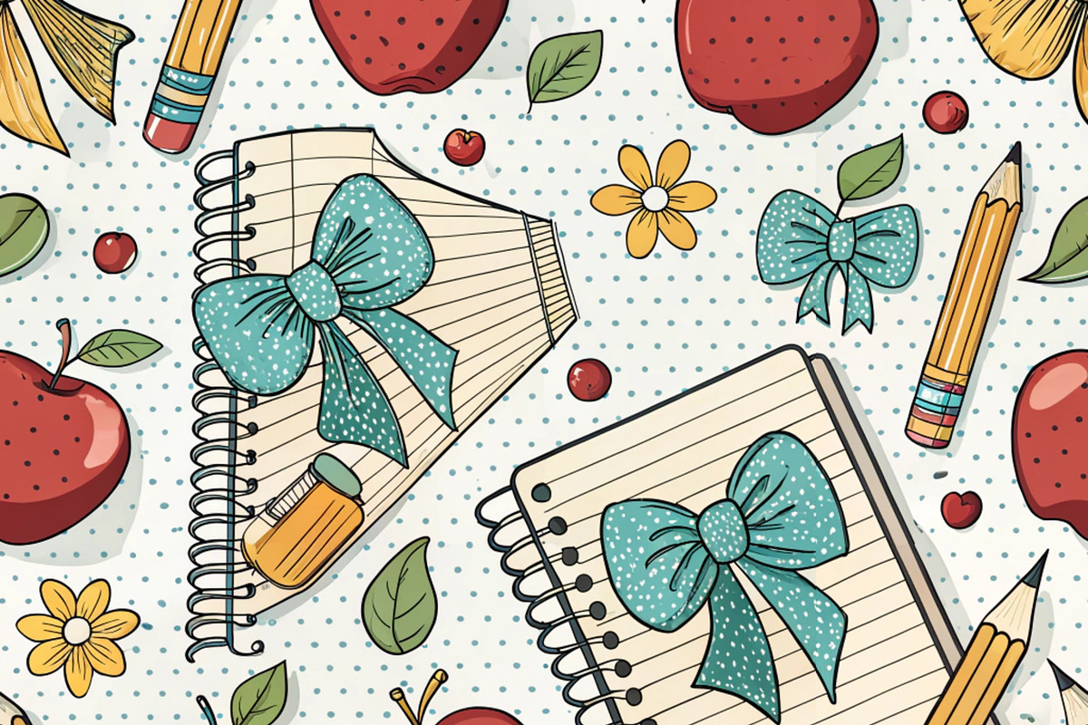 Preppy Back to School Pattern, a Pattern Graphic by Wow Magic