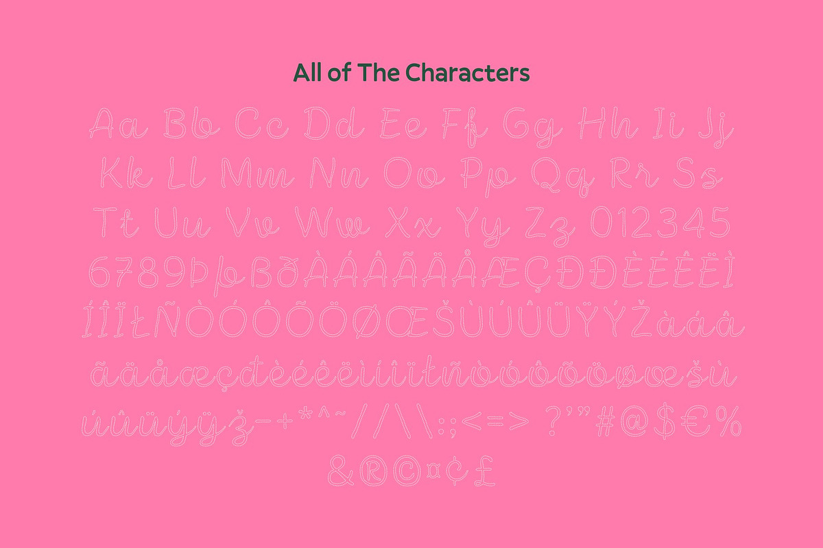 CS Bowie Dashed, a Script Font by Craft Supply Co. (Photo 8 of 8)