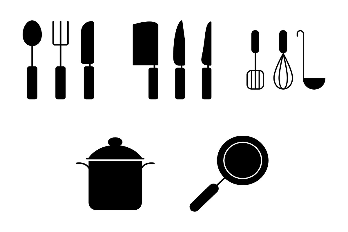 Kitchen utensil icon template, a Solid Icon by Sumberpangan (Photo 1 of 3)