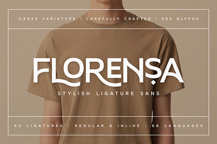 Florensa - Stylish Ligature Sans, a Sans Serif Font by Variatype