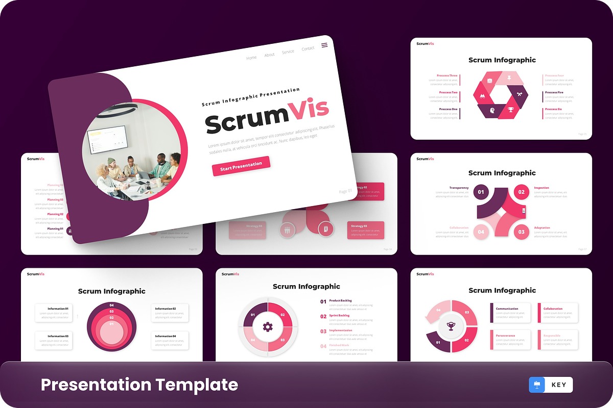 ScrumVis - Scrum Infographic Keynote, a Presentation Template by GraphauseProject (Photo 1 of 6)