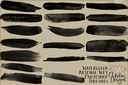 Watercolor Arsenal Wet Brushes, a Brush Add-On by Clikchic Designs (Thumbnail 2 of 3)