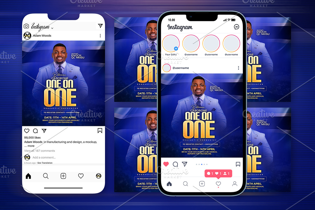 One-on-One Prophetic Encounter Churc, a Social Media Template by church flyer templates (Photo 5 of 8)