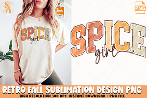 Retro Fall Sublimation Design PNG