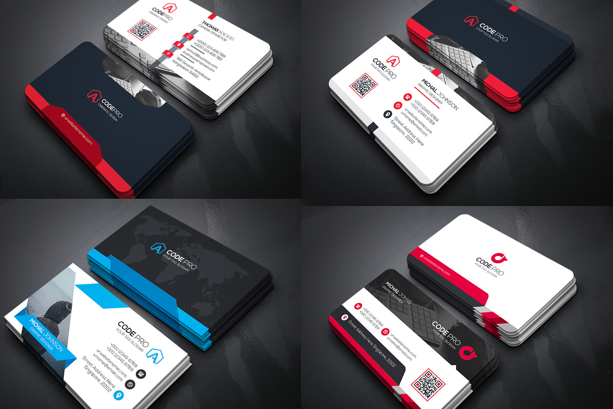 100 Business Cards Bundle, a Business Card Template by Genereux Art (Photo 8 of 11)
