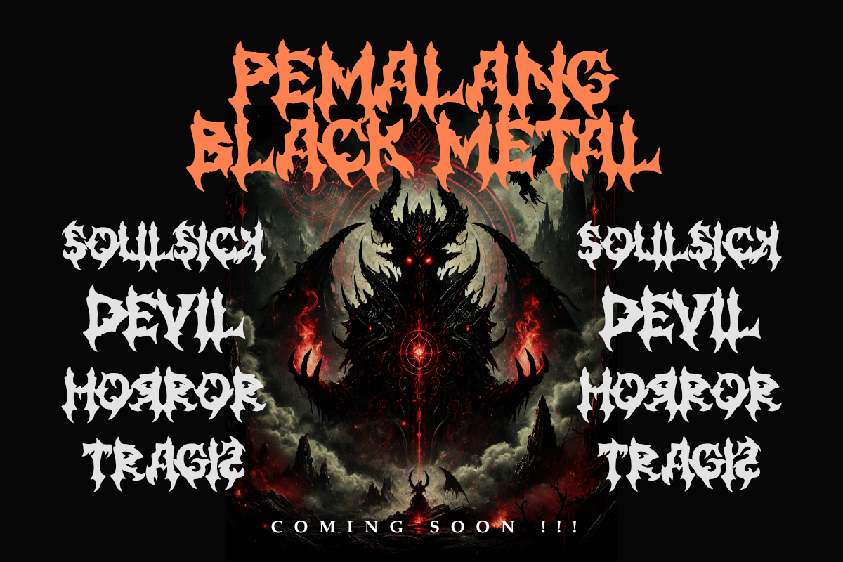 Dendam - Aggressive Black Metal font, a Blackletter Font by Masyafi Studio (Photo 6 of 6)