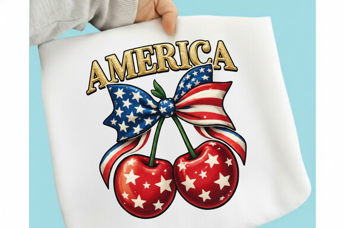 Faux Yarn Patriotic America Cherry, an Illustration by designcity5 (Photo 1 of 9)