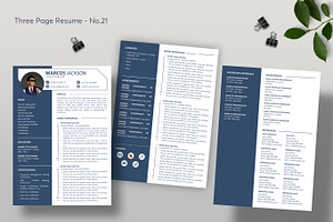 COMBO 2 RESUME CV TEMPLATES 25 & 21