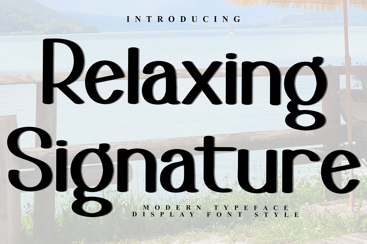 Relaxing Signature, a Script Font by FreshTypeINK (Photo 1 of 8)
