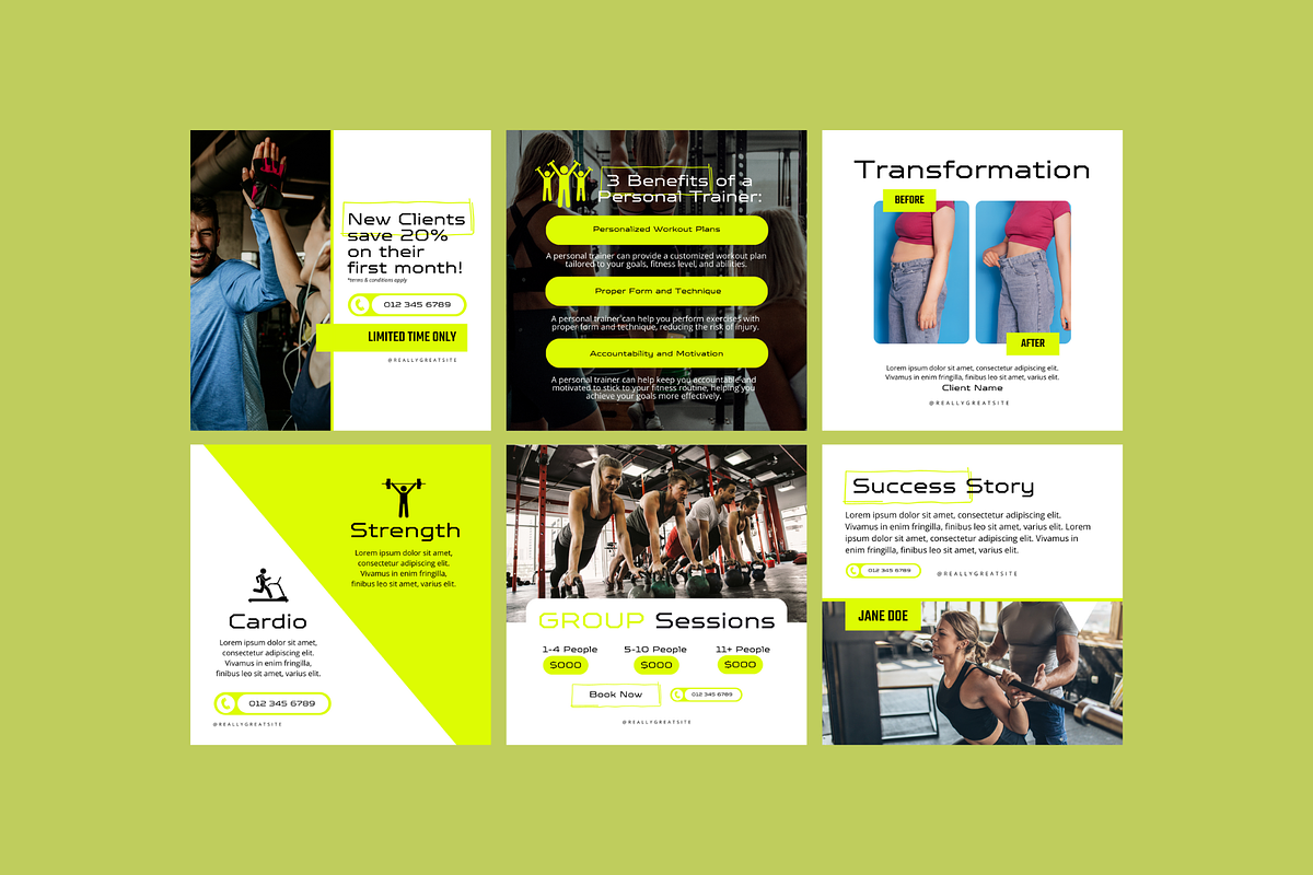 Fitness Coach Social Media, a Social Media Template by Sincerely Media (Photo 6 of 9)