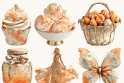 Peaches Floral Lover Clipart Bundle, an Object Illustration by BusyDaydesign (Thumbnail 3 of 9)