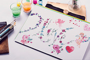 Lovely Watercolor Doodles, an Illustration by emine (Thumbnail 4 of 4)