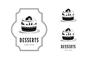 Bakery logo set featuring desserts, a Food Illustration by okskukuruza (Thumbnail 1 of 3)