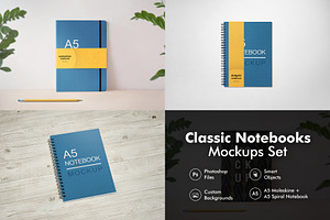 Classic Notebook Mockup Set - A5
