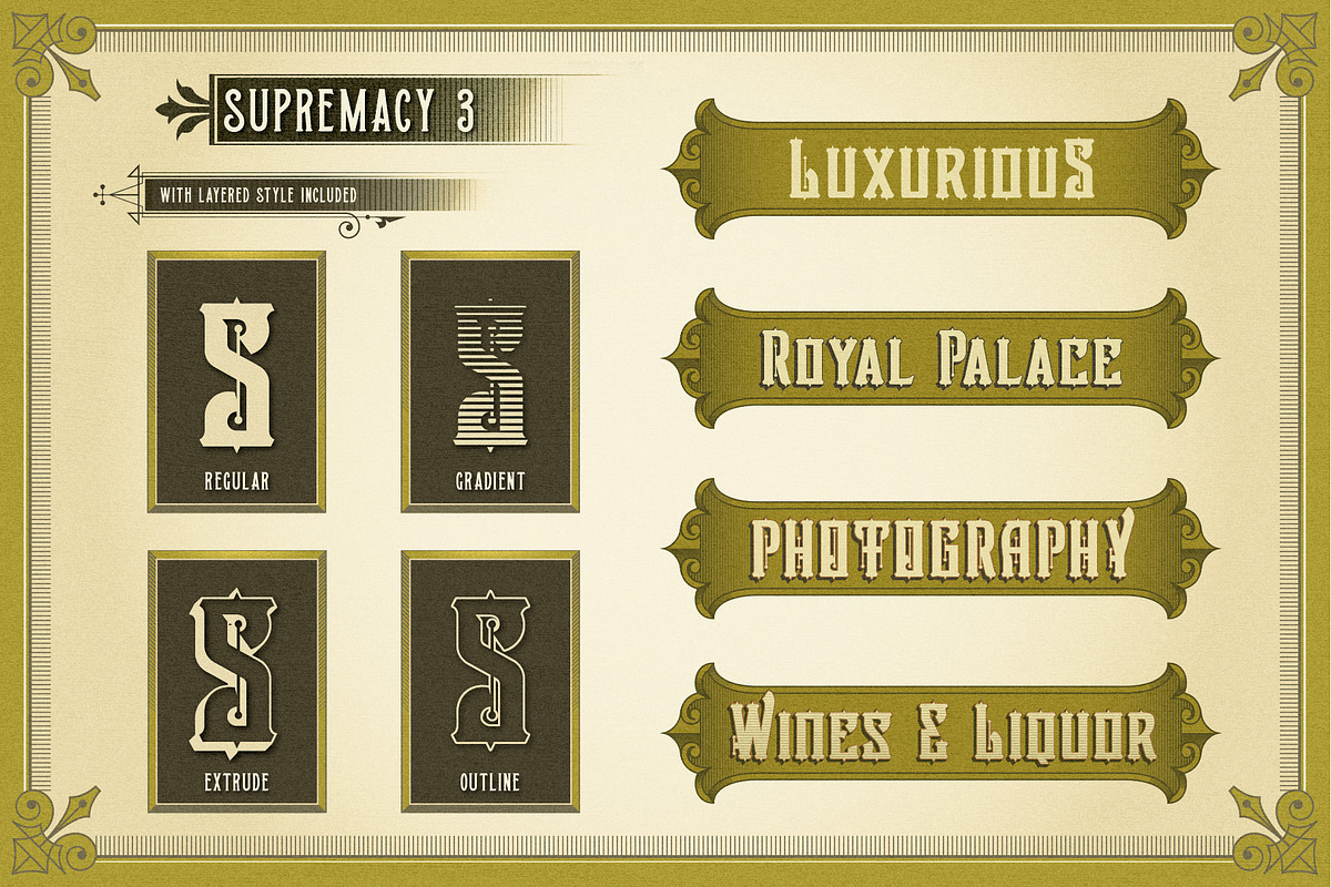 Victorian Supremacy, a Serif Font by Burntilldead (Photo 8 of 10)
