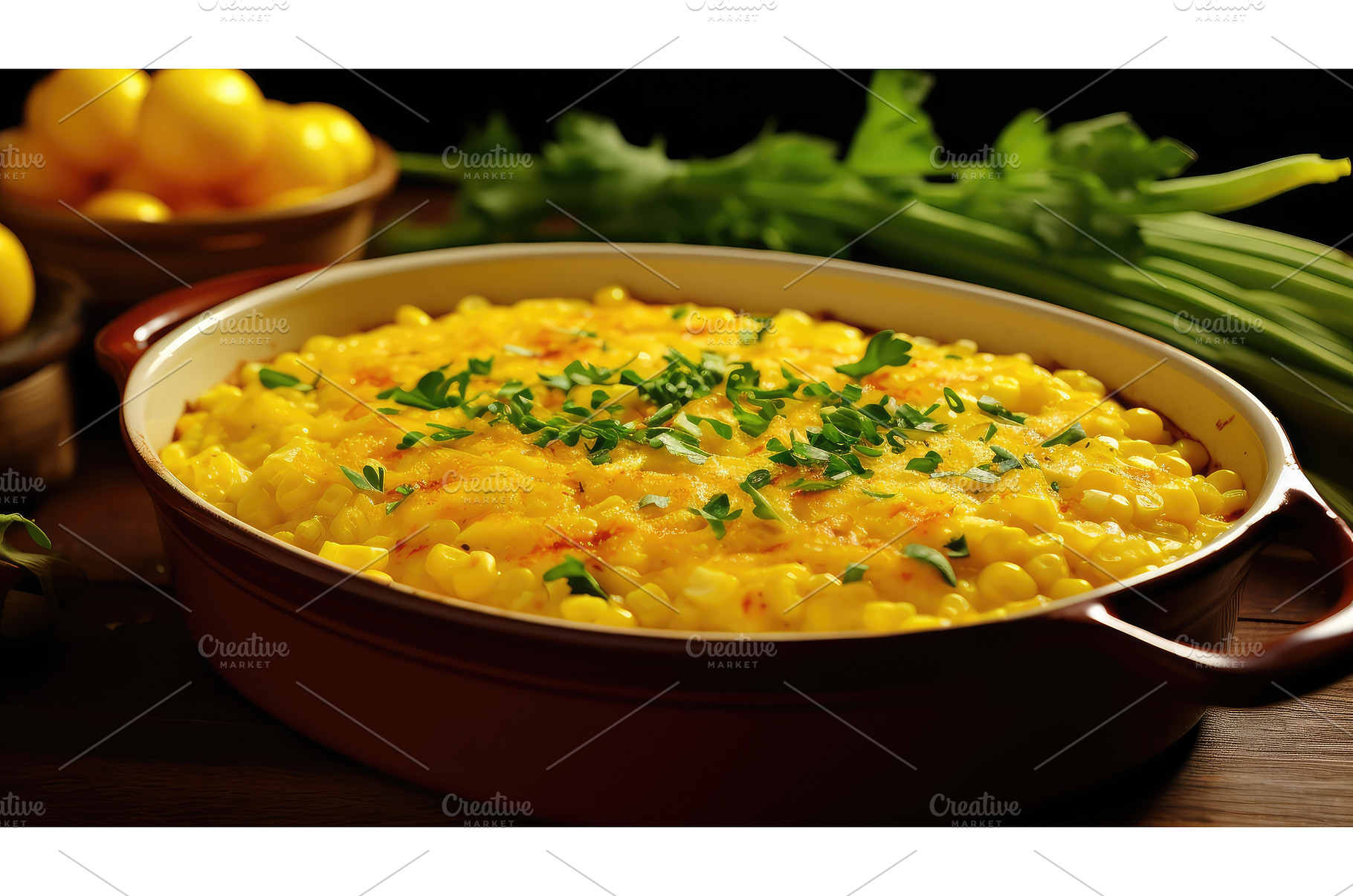 recipe corn casserole ai generated, a Food & Drink Photo by pikepicture