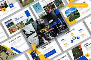 Playmaker – Sport Google Slide, a Presentation Template by kreatifreya