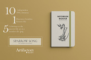 Sparrow Song PNG Element Bundle, a Pattern Graphic by Artifactory Studios (Thumbnail 3 of 9)
