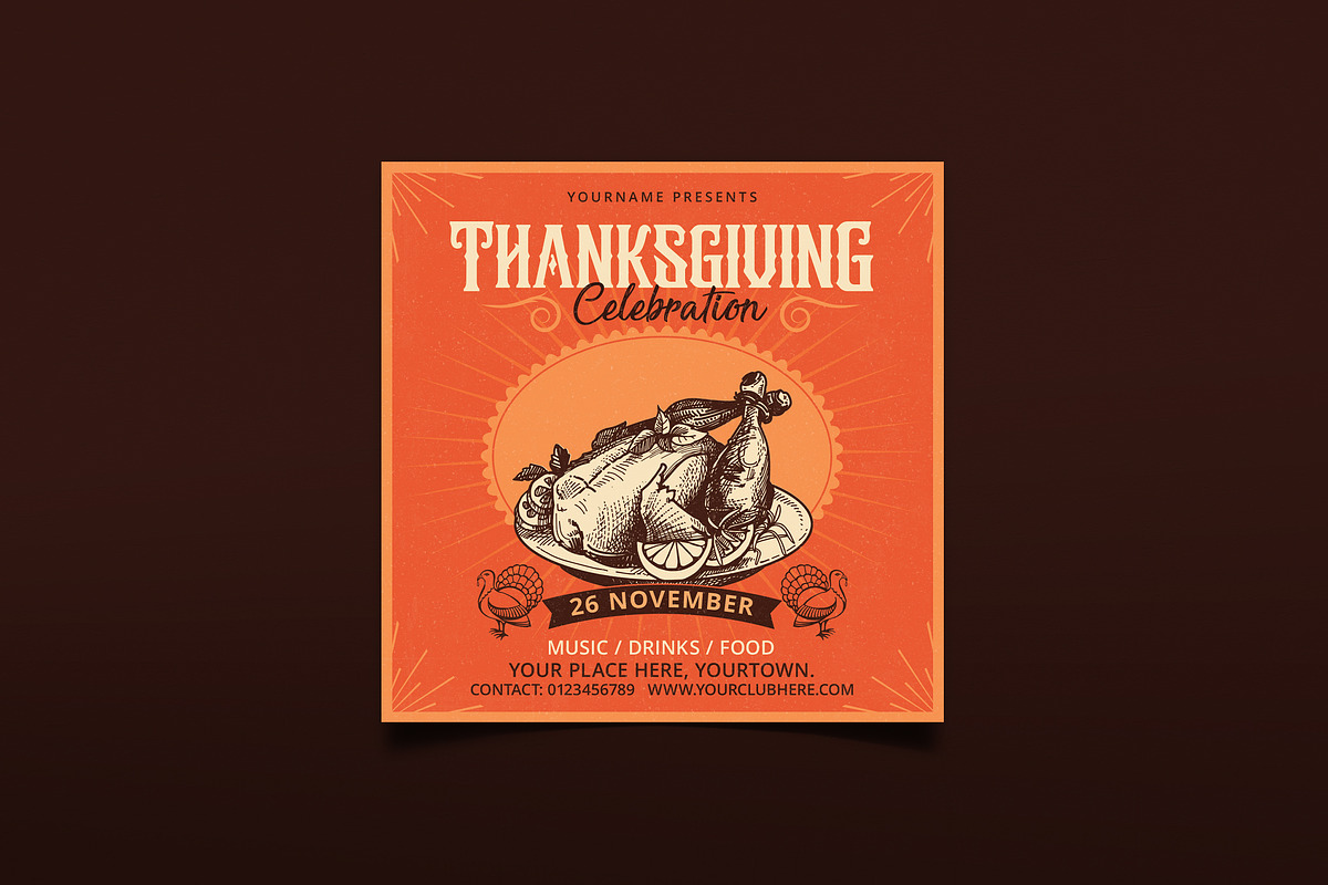 Thanksgiving Flyer, a Templates & Theme by DesignWorkz