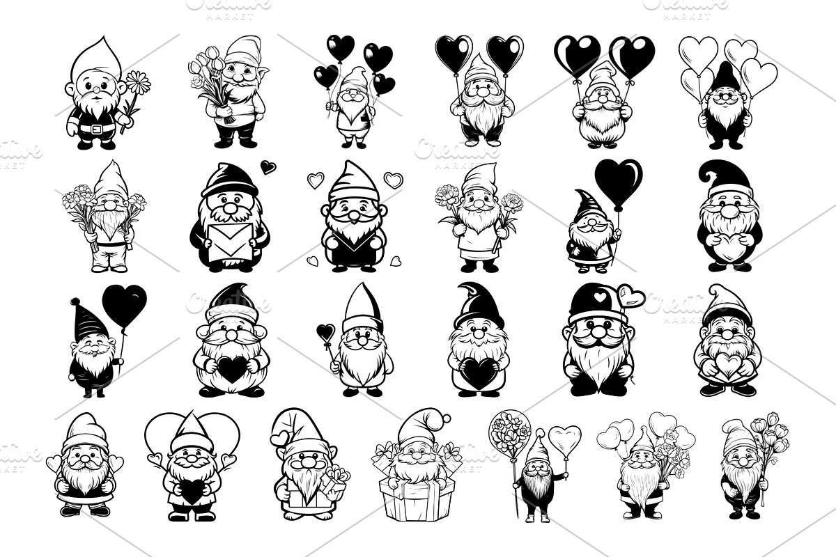 50 Valentine Gnome Procreate Stamps, a Brush Add-On by Procreate Sale (Photo 5 of 6)