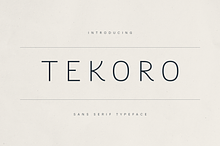 Tekoro – Sans Serif Typeface
