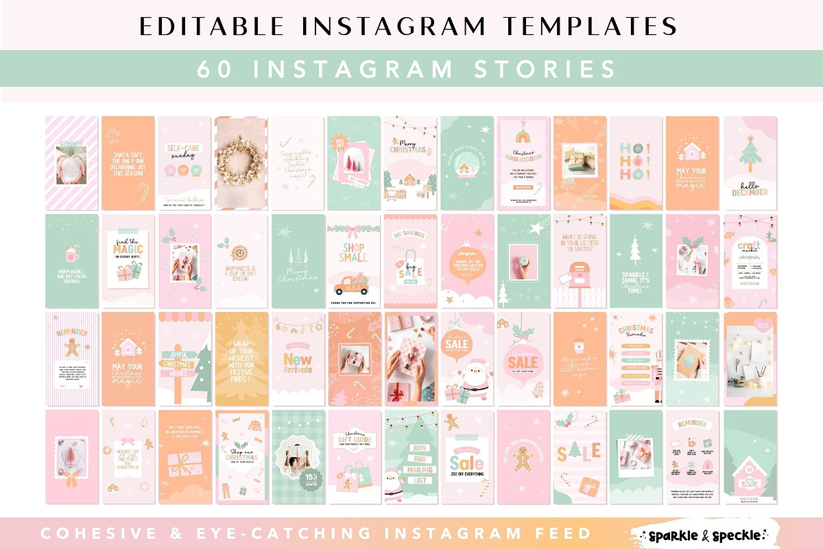 Playful Christmas Instagram Bundle, a Social Media Template by Sparkle & Speckle (Photo 3 of 6)