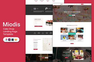 Cake Shop Landing Page Template