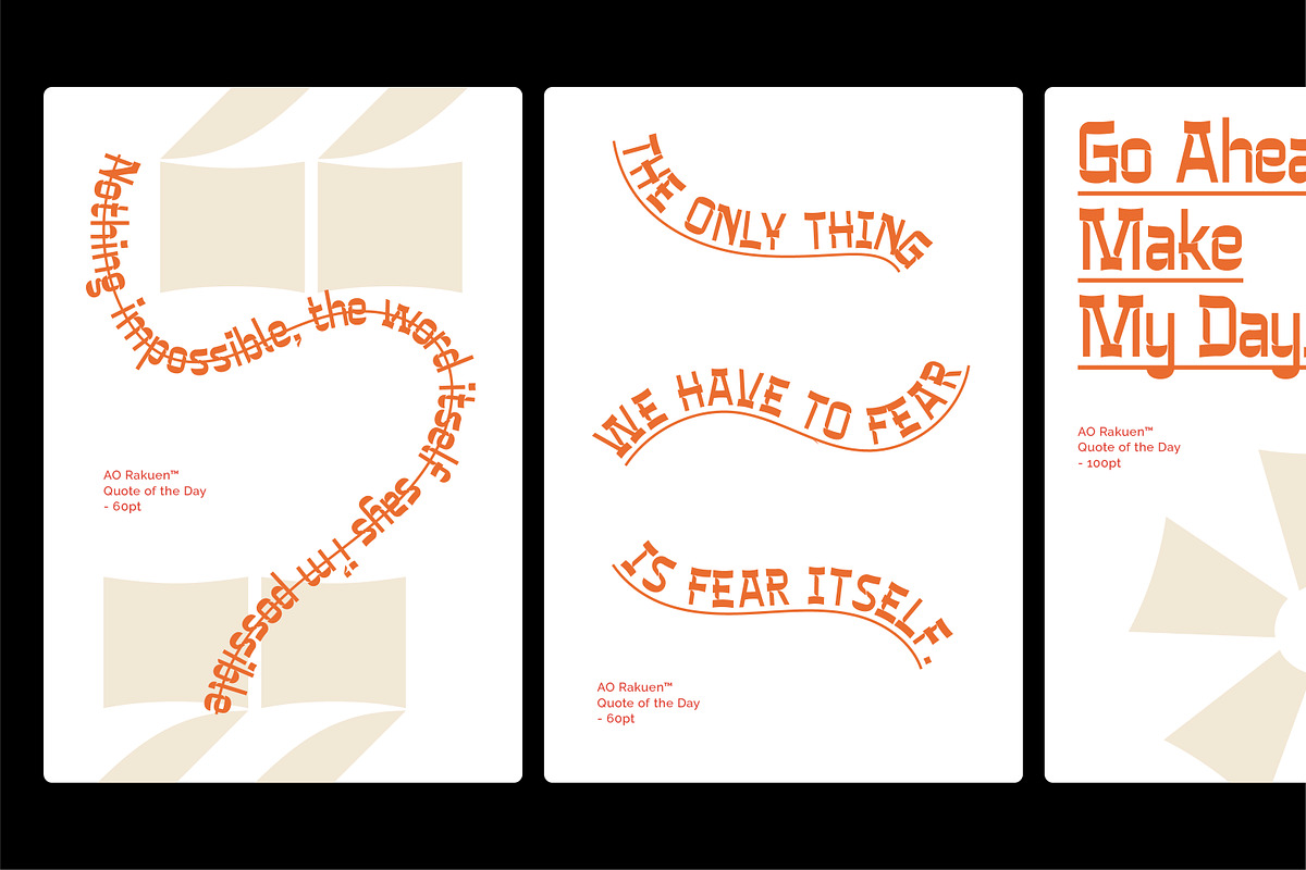 AO Rakuen - Decorative Typeface, a Sans Serif Font by OwunStudio (Photo 8 of 15)