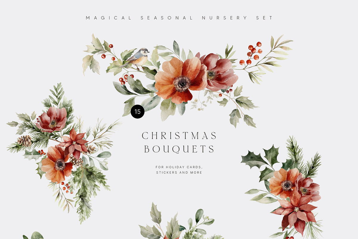 MY FIRST CHRISTMAS Watercolor Set, a Decorative Illustration by Muse Artist (Photo 23 of 25)