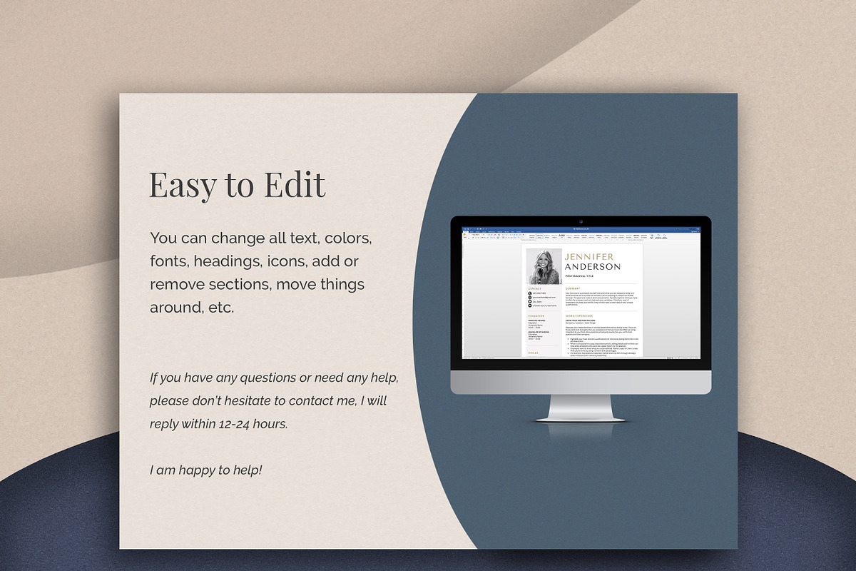 Resume Template | CV + Cover Letter, a Resume Template by Klamp Studio (Photo 8 of 9)