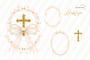 Girls Bow Cross Baptism Clipart, an Illustration by Sunflower Day Love (Thumbnail 2 of 4)