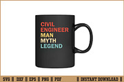 Civil Engineer Man Myth Legend SVG, a Work Illustration by Handy Arts Studio (Thumbnail 3 of 3)