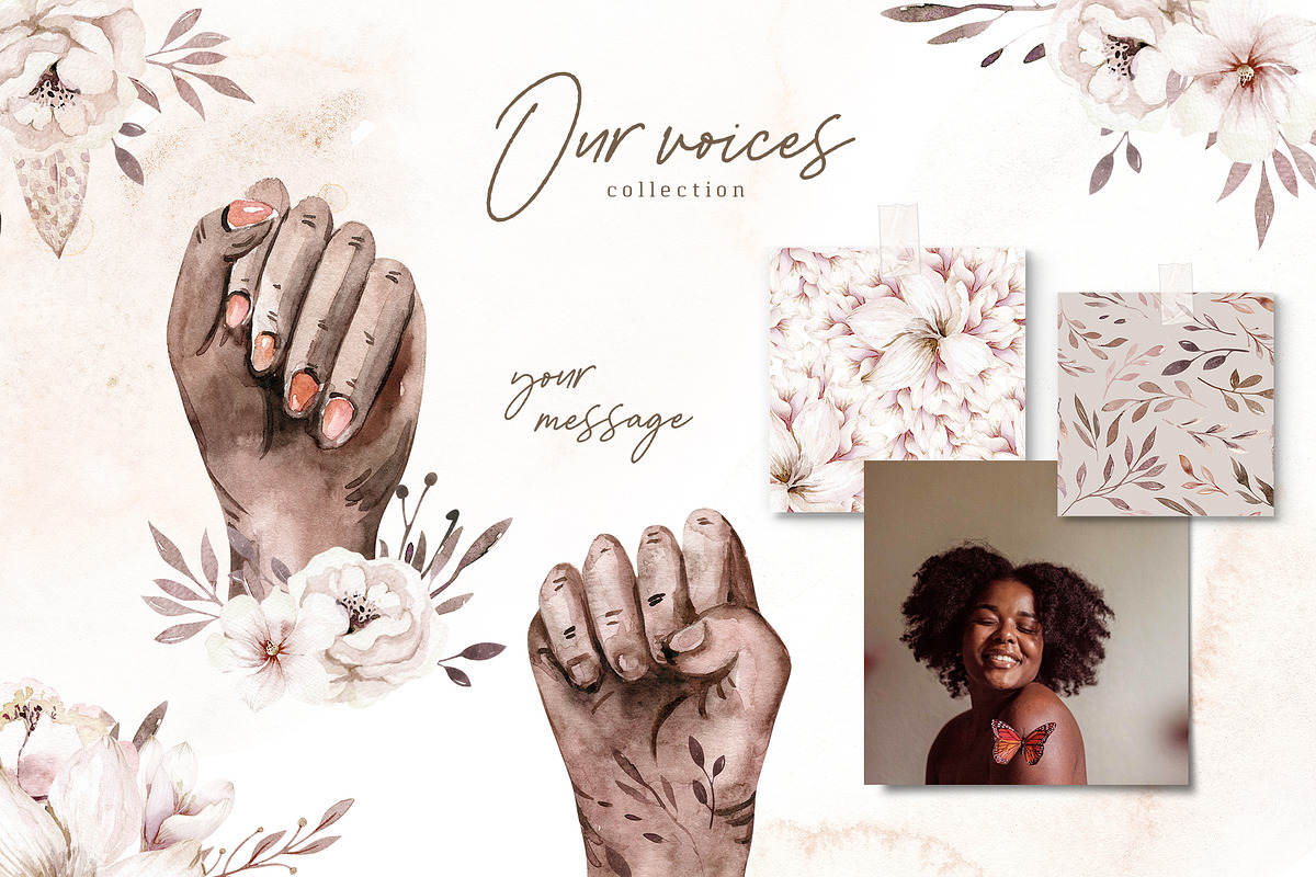 Our voices watercolor collection, an Illustration by Peace ART (Photo 3 of 13)